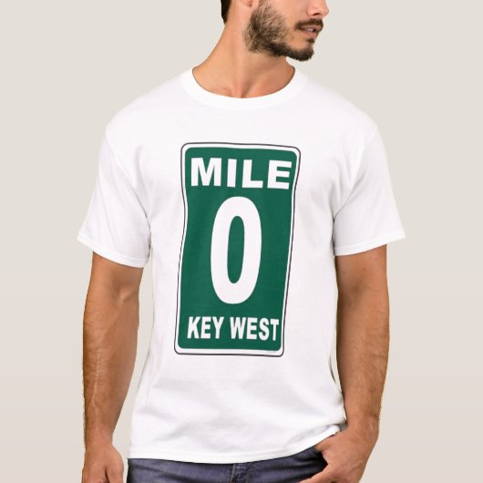 "Mile Marker 0" Key West T-shirt (Voorkant)