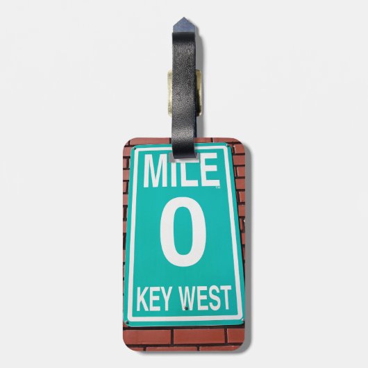 Mile Marker 0 Sign Bagagelabel (Achterkant verticaal)