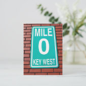 Mile Marker 0 Sign Key West Florida Briefkaart (Staand voorkant)