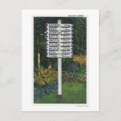 Mile Marker Sign Post Briefkaart (Voorkant)