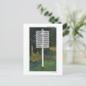 Mile Marker Sign Post Briefkaart (Staand voorkant)