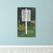 Mile Marker Sign Post Canvas Afdruk (Insitu (Houten vloer))