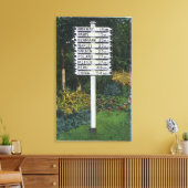 Mile Marker Sign Post Canvas Afdruk (Insitu (Woonkamer))