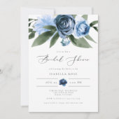 MILENA Dusty Blue Floral Vrijgezellenfeest Kaart (Voorkant)