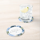MILENA Something Blue Bloemige Bruidsdouche Ronde Kartonnen Onderzetter (Insitu)