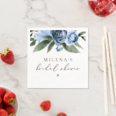 MILENA Stofblauw Bloemig Bruiloftsfeest Servet (Insitu)