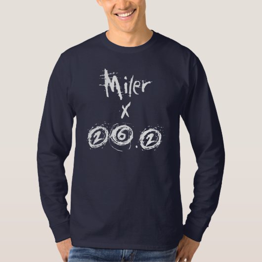 Miler x 26.2 - Grappige Marathon Runner T-shirt (Voorkant)