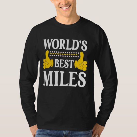 Miles achternaam Funny Team Familie Achternaam Wor T-shirt (Voorkant)