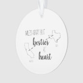 Miles Apart, maar Besties op de allerbeste vriend  Ornament (voorkant)