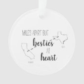 Miles Apart, maar Besties op de allerbeste vriend  Ornament (voorkant)