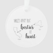 Miles Apart, maar Besties op de allerbeste vriend Ornament (voorkant)