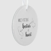 Miles Apart, maar Besties op de allerbeste vriend Ornament (voorkant)