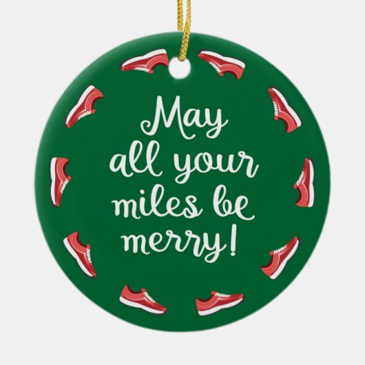 Miles Be Merry Keramisch Ornament (Voorkant)