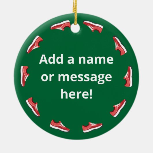 Miles Be Merry Keramisch Ornament (Achterkant)