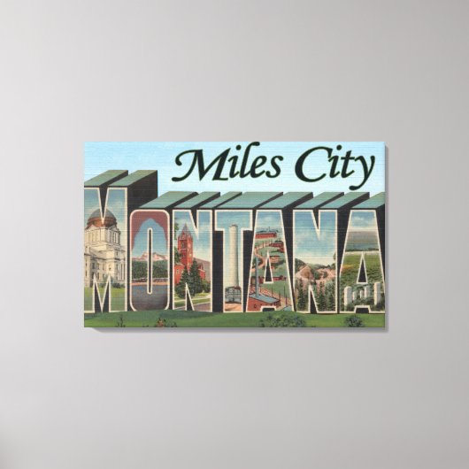 Miles City, Montana Canvas Afdruk (Voorkant)