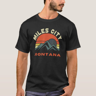 Miles City Montana Retrogebergte T-shirt