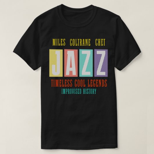 Miles Coltrane Chet JAZZ Tijdloze Cool Legends Imp T-shirt (Design voorkant)