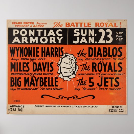 Miles Davis Battle Royal Poster (Voorkant)