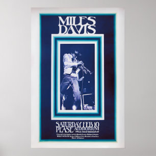 Miles Davis-concertposter Vintage muziekprint 1 Poster