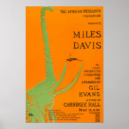 Miles Davis / Gil Evans op Carnegie Hall Concert Poster