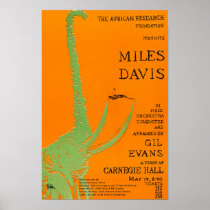 Miles Davis / Gil Evans op Carnegie Hall Concert Poster