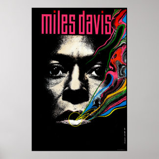 Miles Davis Jazz geïllustreerd Poster