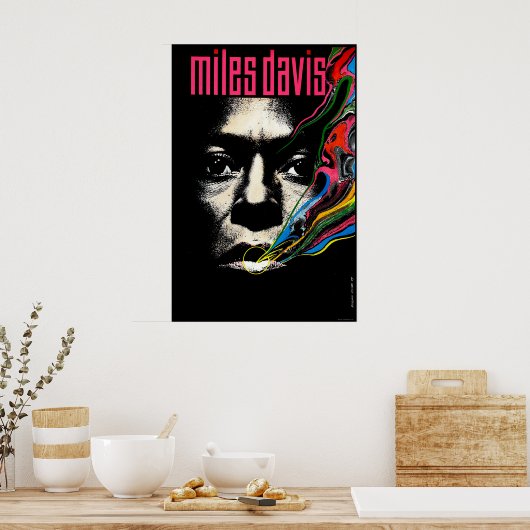 Miles Davis Jazz geïllustreerd Poster (Keuken)