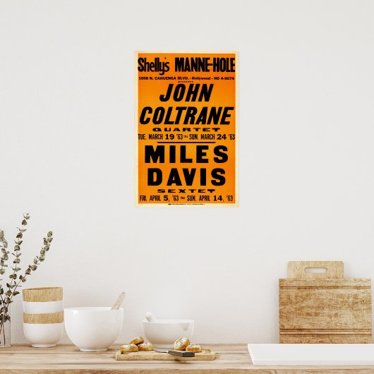 Miles Davis / John Coltrane Jazz Poster (Keuken)