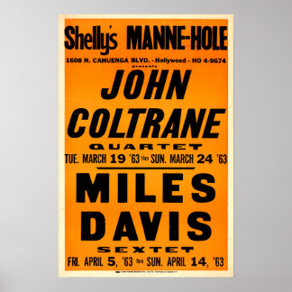 Miles Davis / John Coltrane  Jazz Poster