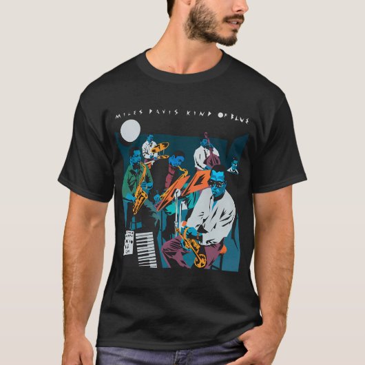 Miles Davis Kind of Blue geïllustreerd door Maximi T-shirt (Voorkant)