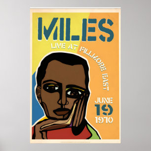 Miles Davis Live at the Fillmore Cubism Origineel Poster