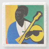 Miles Davis playing the guitar in Picasso. Stenen Onderzetter (Voorkant)