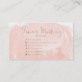 Miles en Blush Custom Visitekaartjes (Achterkant)