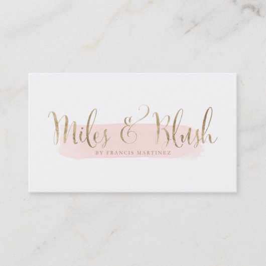 Miles en Blush Custom Visitekaartjes (Voorkant)
