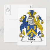 Miles Family Crest Briefkaart (Voorkant / Achterkant)