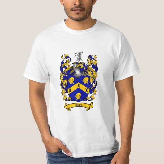 Miles Family Crest - Miles Coat of Arms T-shirt (Voorkant)