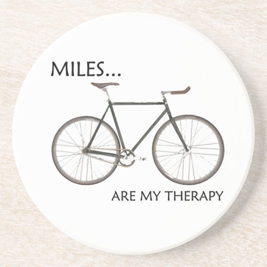 MIles is mijn therapie Zandsteen Onderzetter (Voorkant)