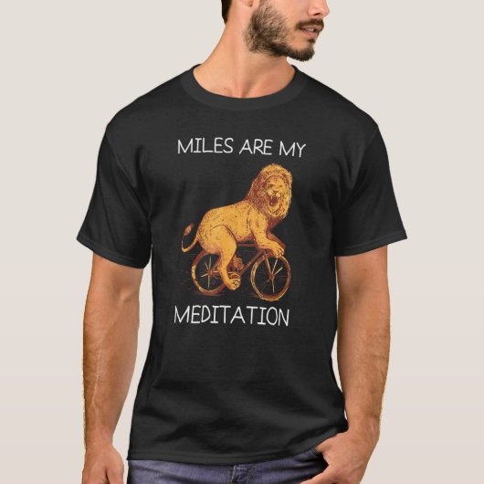 Miles Meditatie Mountainbike MTB Leeuw Fietsen Bi T-shirt (Voorkant)
