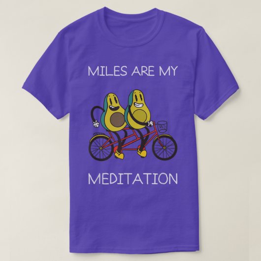 Miles Meditation Mountain Avocado Biking Cycling B T-shirt (Design voorkant)