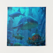 Miles onder het Zee Art Illustratie Wandkleed (Voorkant)