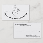 Miles per motorfiets generiek Visitekaartje (Voorkant / Achterkant)