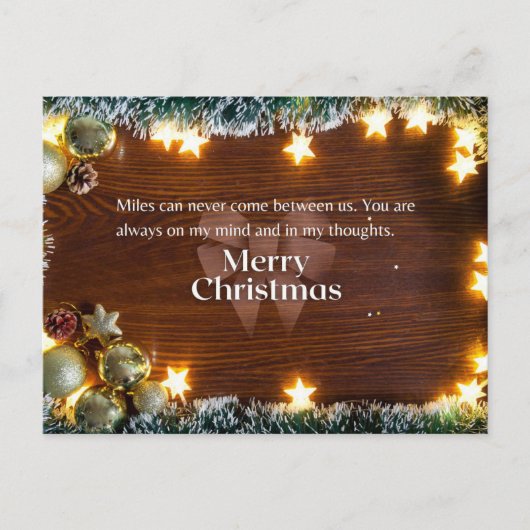 Miles tussen ons kerstBriefkaart Feestdagenkaart (Voorkant)