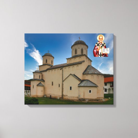Mileseva Klooster Heilige Nicolaas Canvas Afdruk (Voorkant)