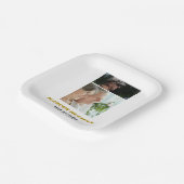 Milestone 90e verjaardag 2 foto's papieren bordje (Gebogen)