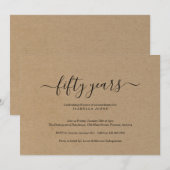 Milestone Adult Verjaardagsfeest Kraft Papier Kaart (Voorkant / Achterkant)