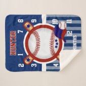 Milestone Baby Blanket - ⚾ Baseball Sport Sherpa Deken (Voorkant (horizontaal))