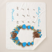 Milestone Baby Blanket - 🐘 Elephant Sherpa Deken (Voorkant)