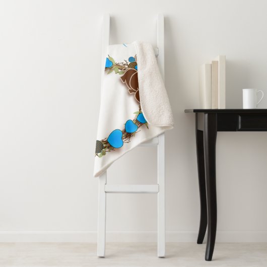 Milestone Baby Blanket - 🐘 Elephant Sherpa Deken (In situ)