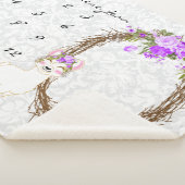 Milestone Baby Blanket - Llama - Paars Sherpa Deken (3/4)