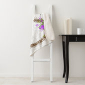 Milestone Baby Blanket - Llama - Paars Sherpa Deken (In situ)